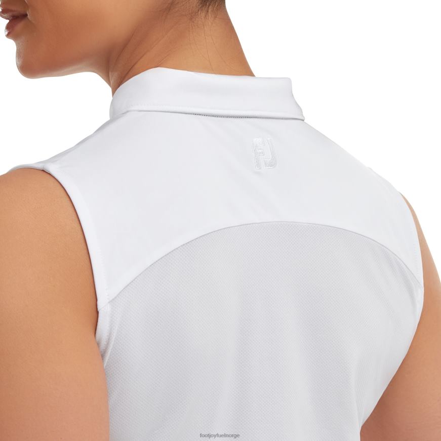 hvit mesh ermeløs lisle bak R6P2F1386 hvit Footjoy