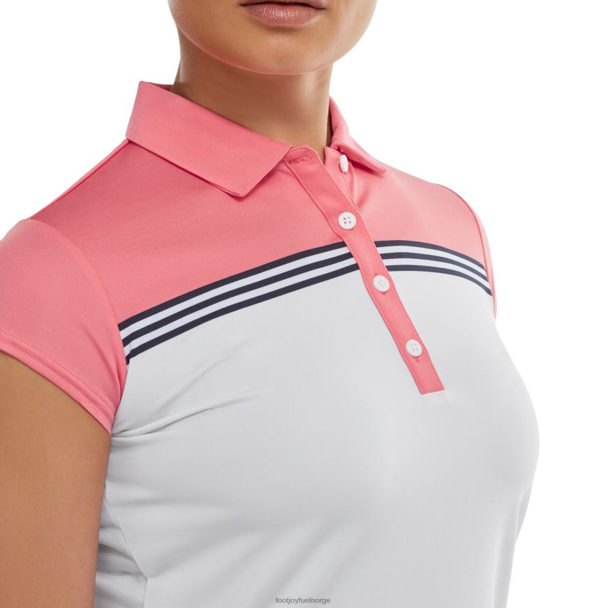 konstruert fargeblokk lisle hvit-lys korall R6P2F561 hvit-lyse koraller Footjoy