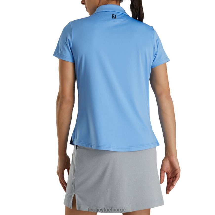 lyseblå solid lisle - fj turkrage dame R6P2F2407 lyse blå Footjoy