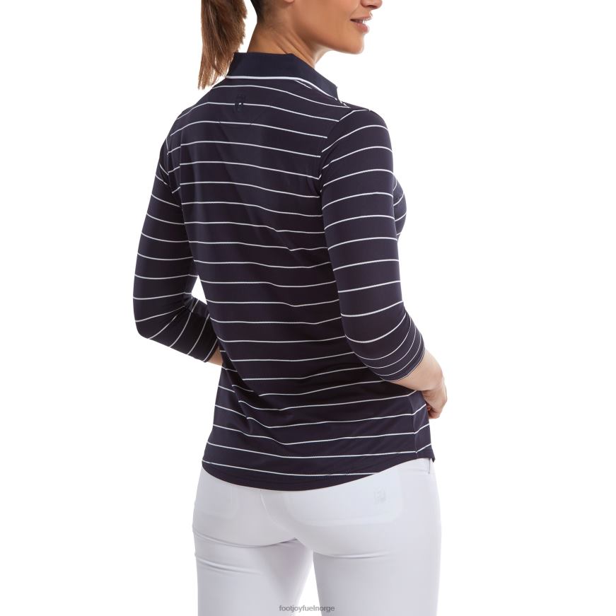 marine 3-4 ermer nålestripe piké R6P2F1397 marinen Footjoy