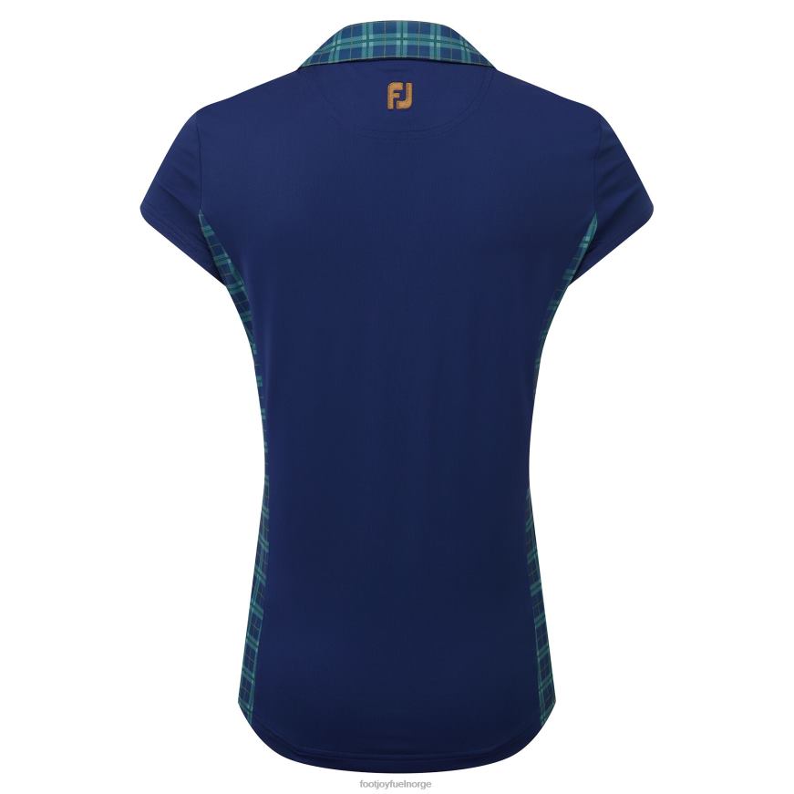 åpen cap sleeve tartan panel kvinner åpen blå R6P2F583 åpen blå Footjoy
