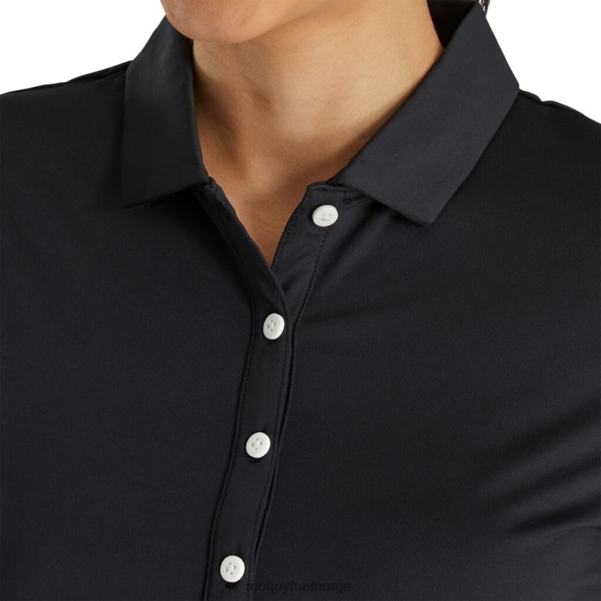 svart solid lisle self krage kvinner R6P2F2411 svart Footjoy
