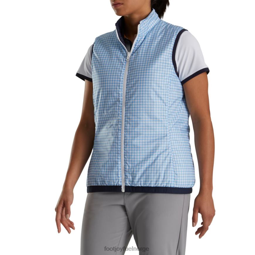 marine-lyseblå houndstooth isolert vendbar vest kvinner R6P2F2494 marine-lyseblå houndstooth Footjoy