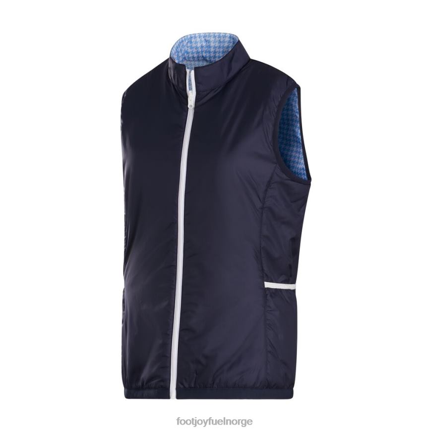 marine-lyseblå houndstooth isolert vendbar vest kvinner R6P2F2494 marine-lyseblå houndstooth Footjoy
