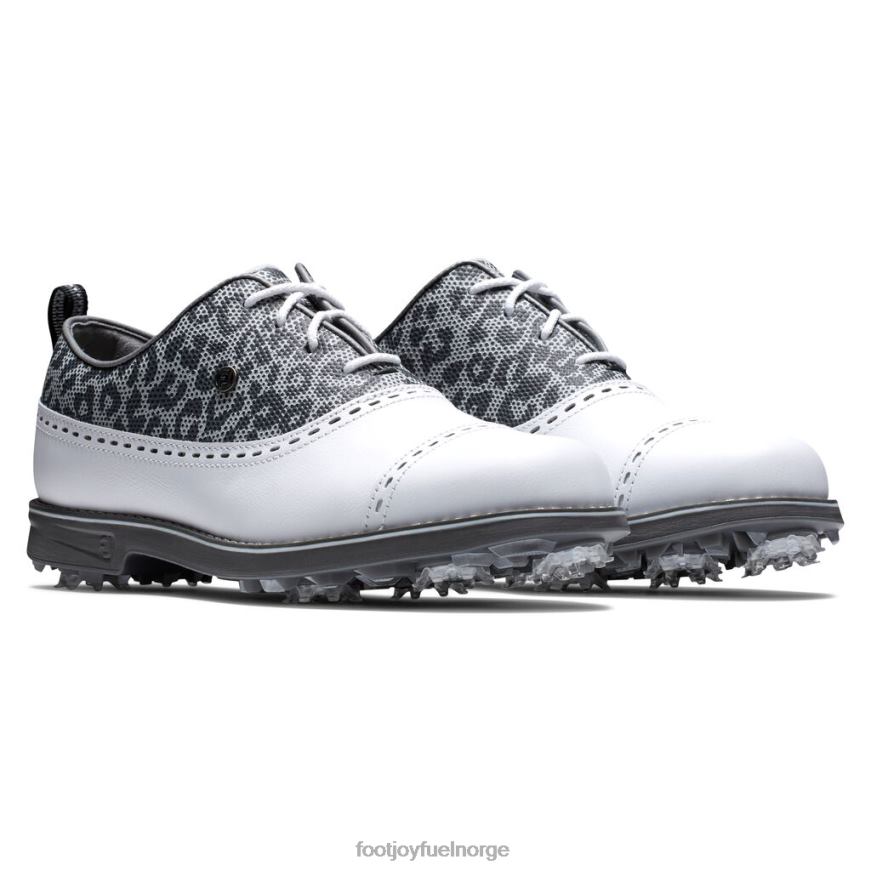 premiereserie med hvit leopard - cap toe kvinner R6P2F2908 hvitt leopardmønster Footjoy