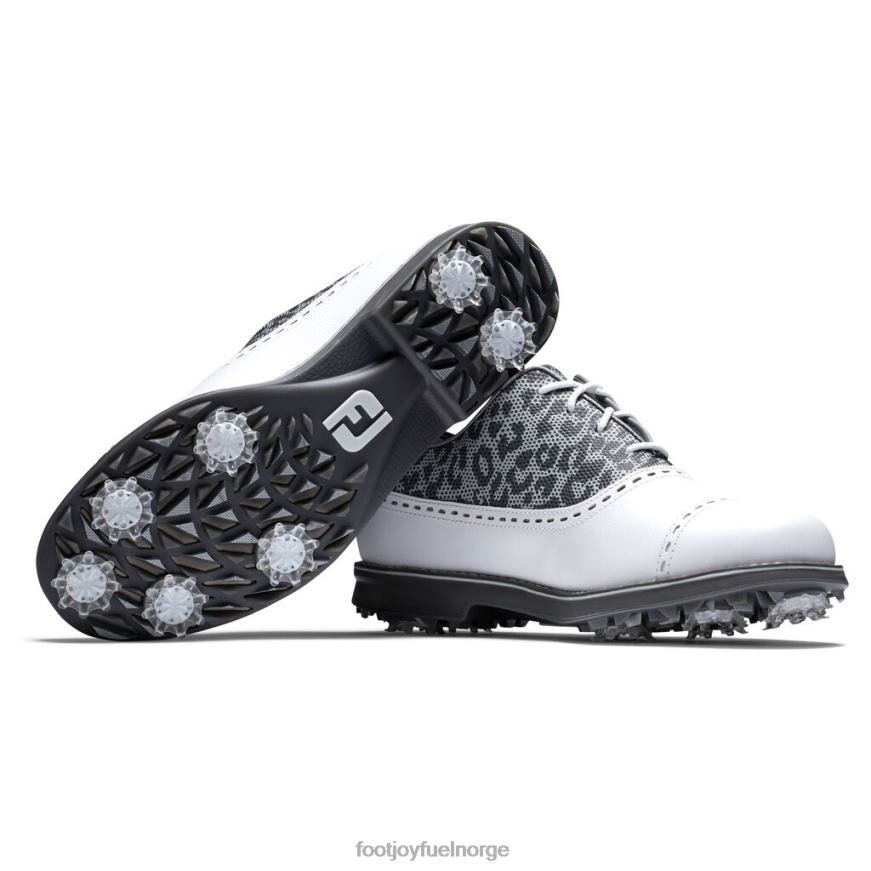 premiereserie med hvit leopard - cap toe kvinner R6P2F2908 hvitt leopardmønster Footjoy