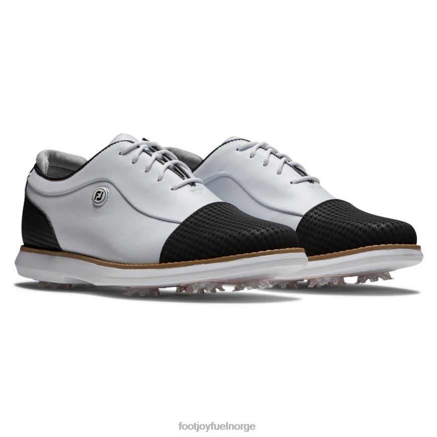tradisjoner cap toe kvinner hvit-svart R6P2F1943 hvit svart Footjoy