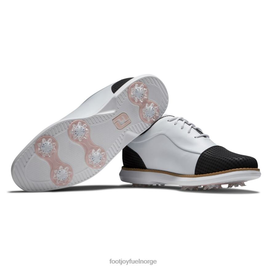 tradisjoner cap toe kvinner hvit-svart R6P2F1943 hvit svart Footjoy