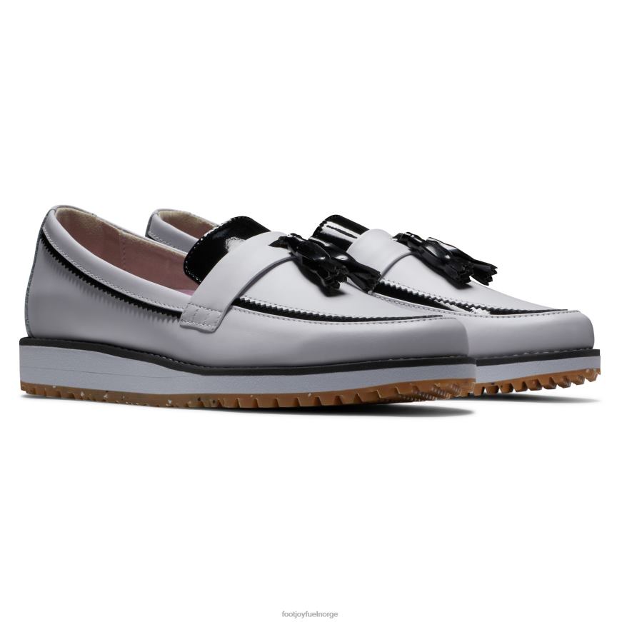 fj sandete kvinner hvit-svart patent R6P2F538 hvit-svart patent Footjoy