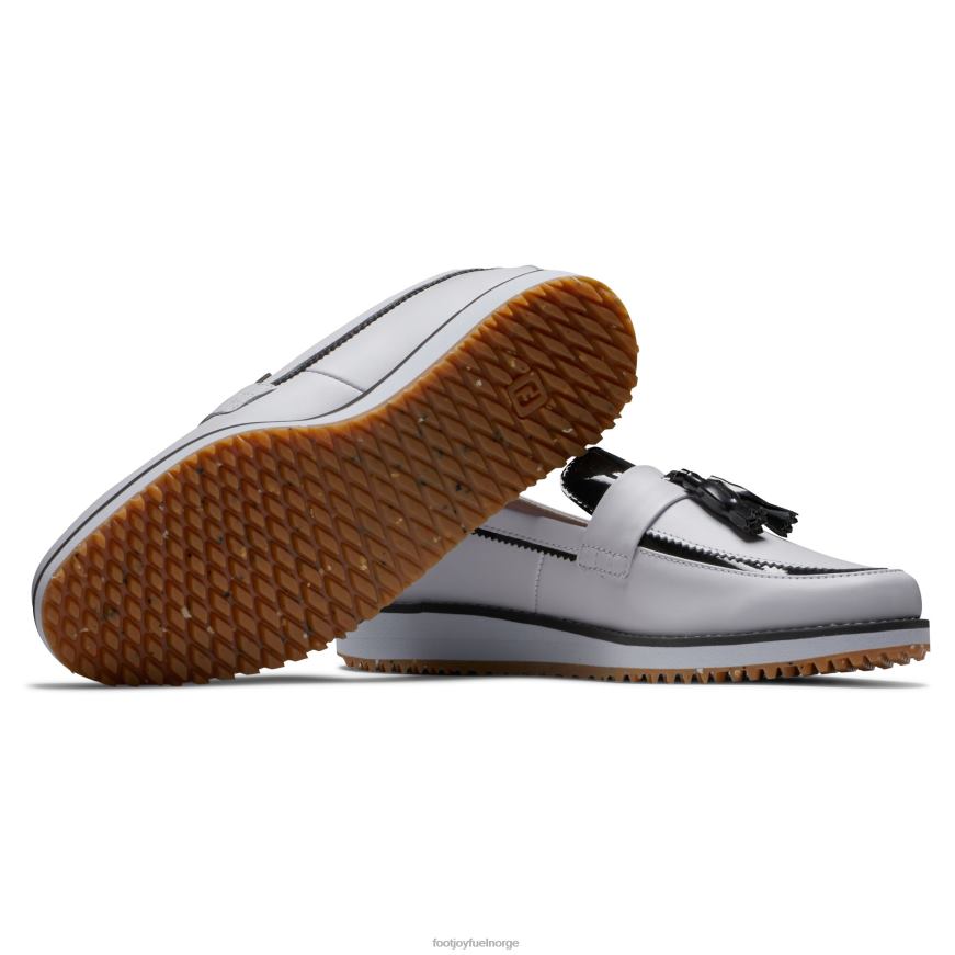 fj sandete kvinner hvit-svart patent R6P2F538 hvit-svart patent Footjoy