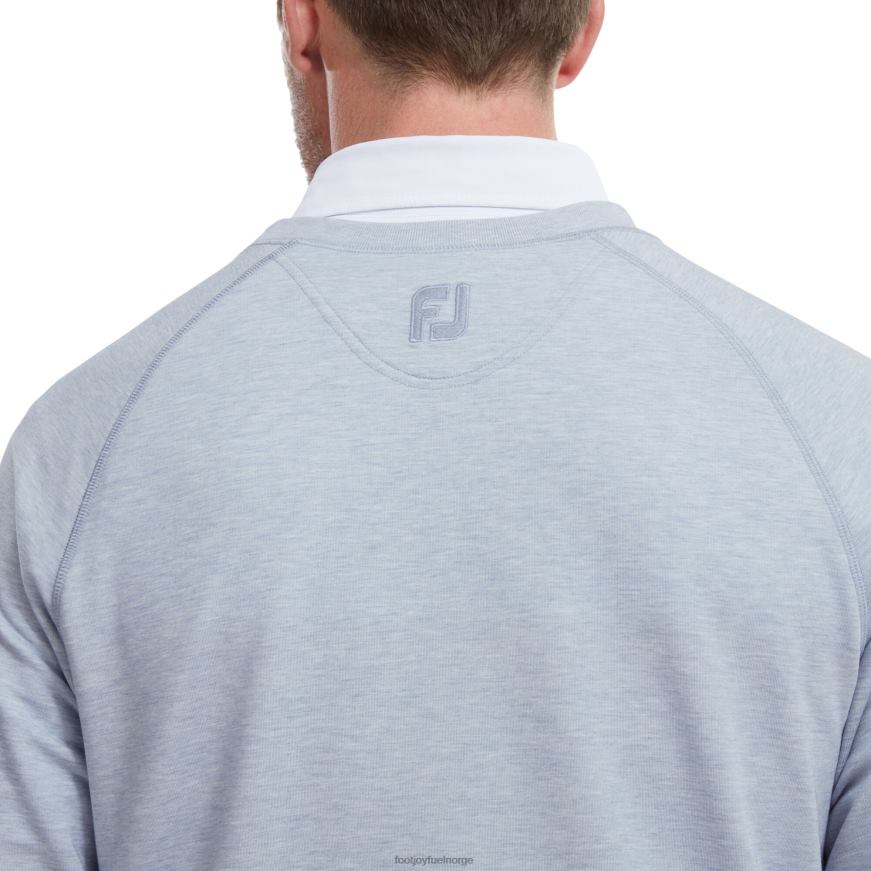 fransk frotté genser med rund hals, grå R6P2F1060 grå Footjoy
