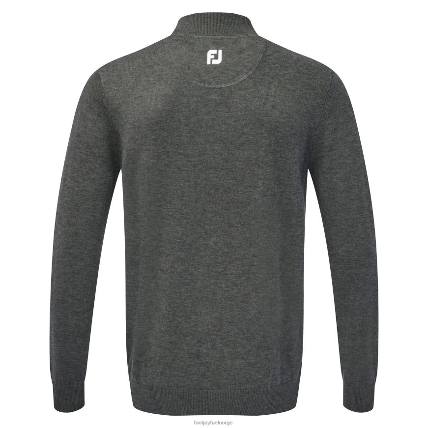 genser i lyngkullblanding med halv glidelås R6P2F287 lyngkull Footjoy