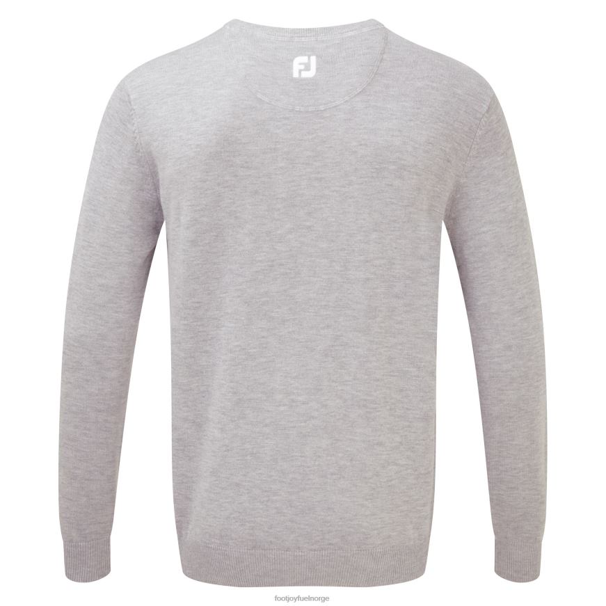 gråmelert ullblanding genser med v-hals R6P2F278 gråmelert Footjoy