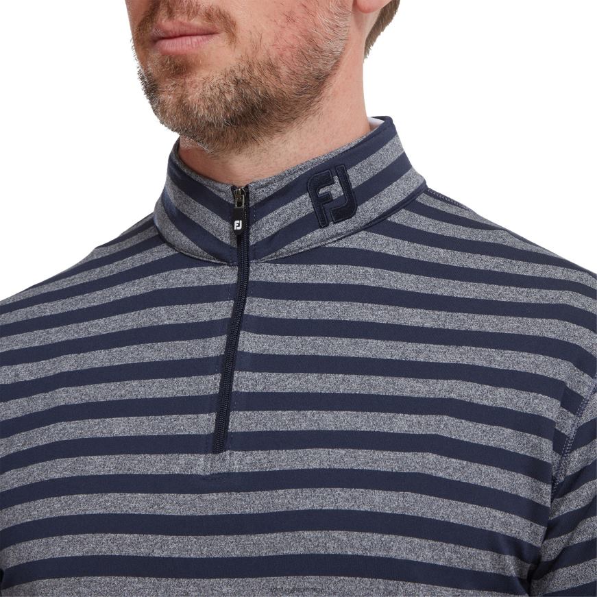 marineblå fersken jersey tonal stripe chill-out R6P2F251 marinen Footjoy