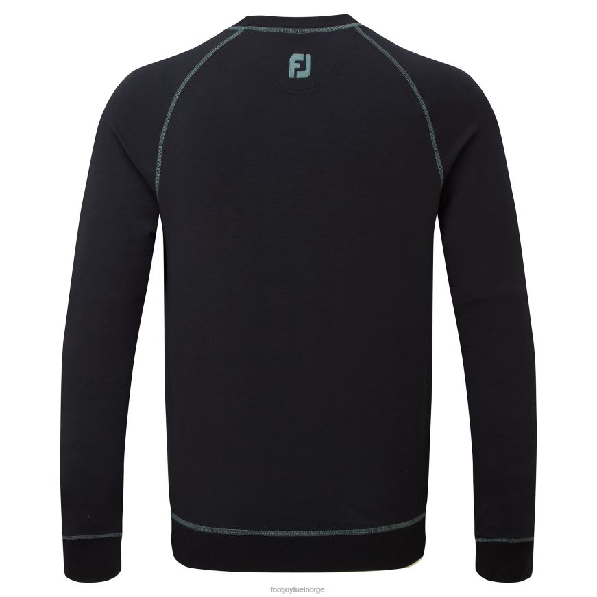 marineblå fransk frotté genser med rund hals R6P2F246 marinen Footjoy