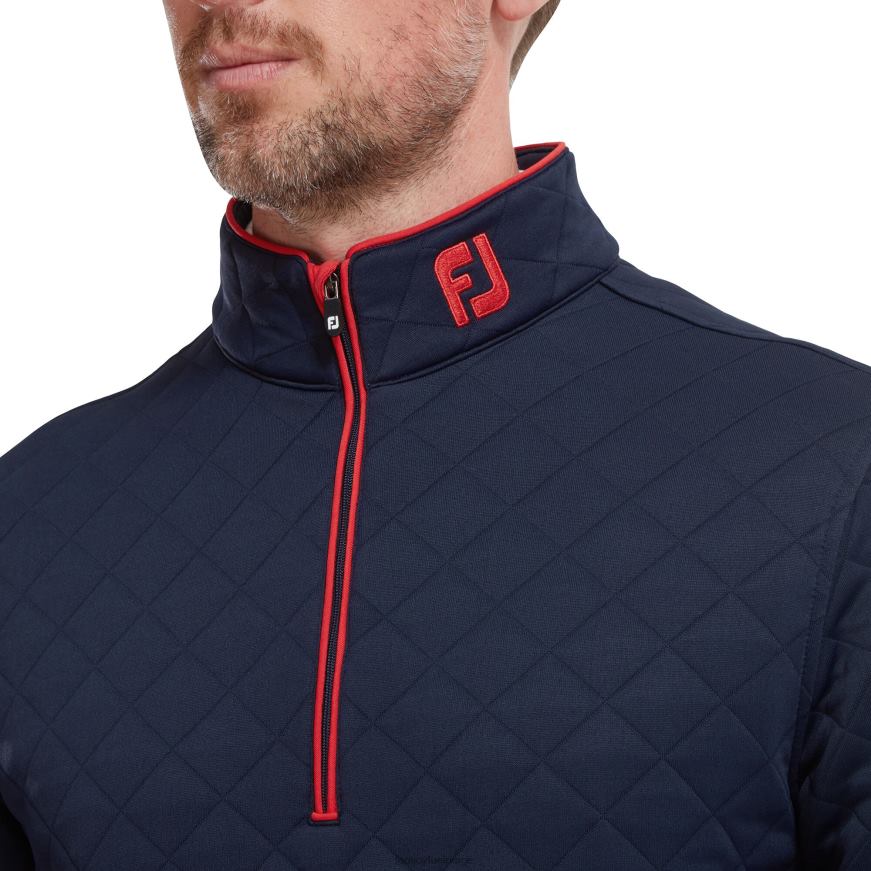 marinerød fj diamant jacquard chill-out R6P2F236 marinerød Footjoy