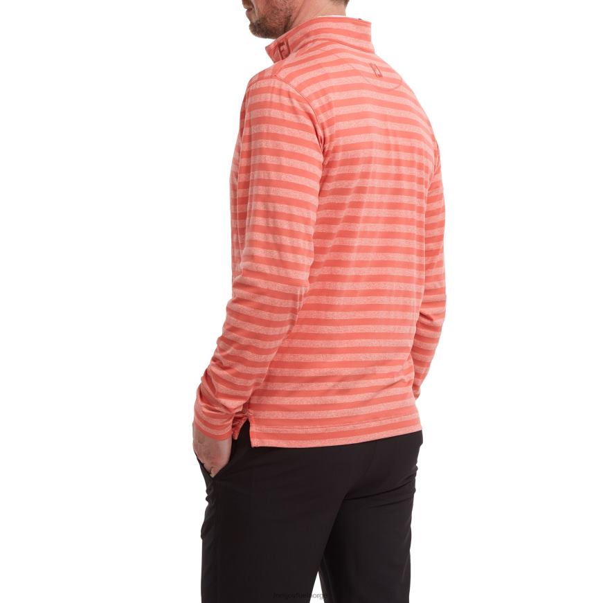 oransje fersken jersey tonal stripe chill-out R6P2F1062 oransje Footjoy