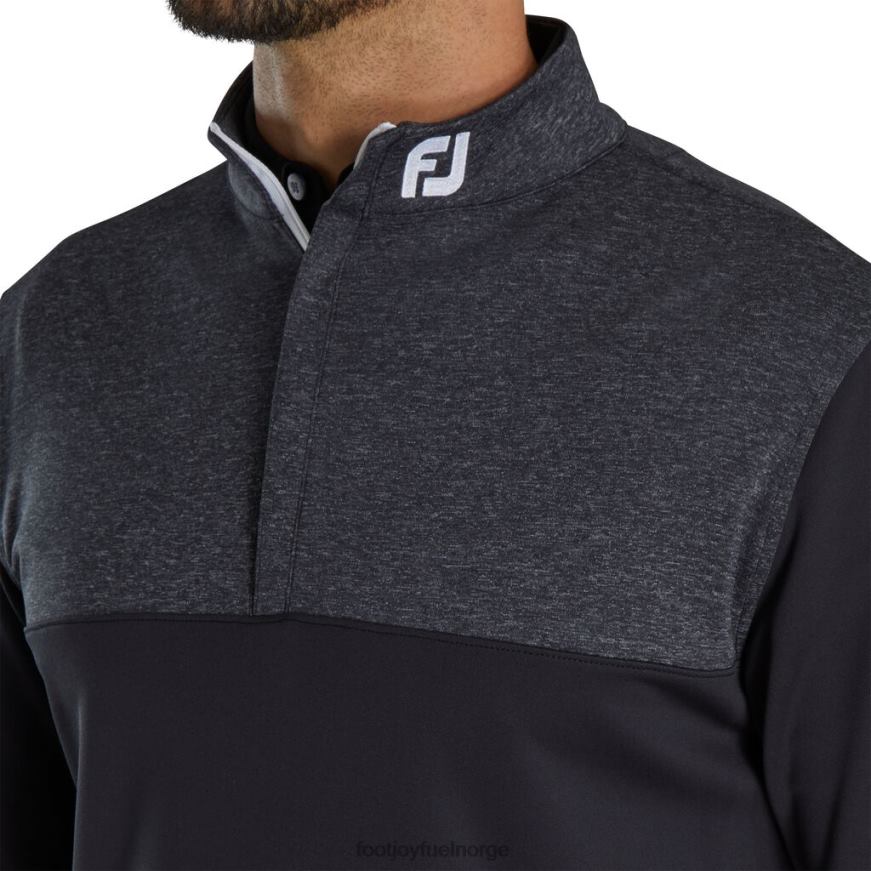 sort lyng åk halvglidelås mellomlag - fj turkrage R6P2F2022 svart Footjoy