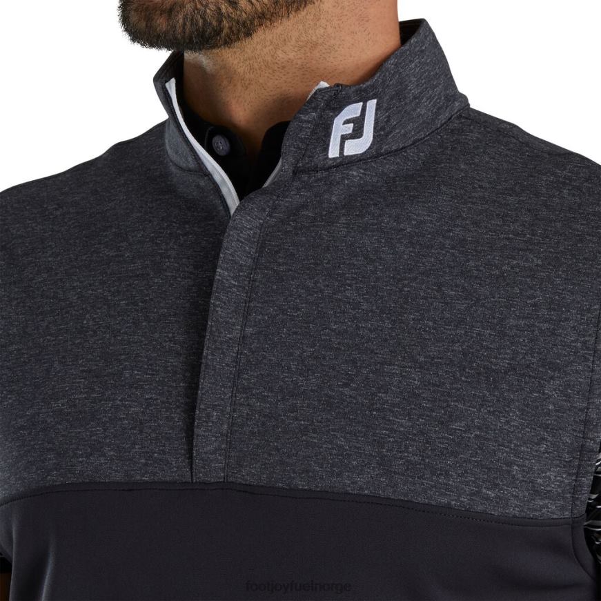 sort lyng åk halvglidelåsvest - fj turkrage R6P2F2048 svart Footjoy