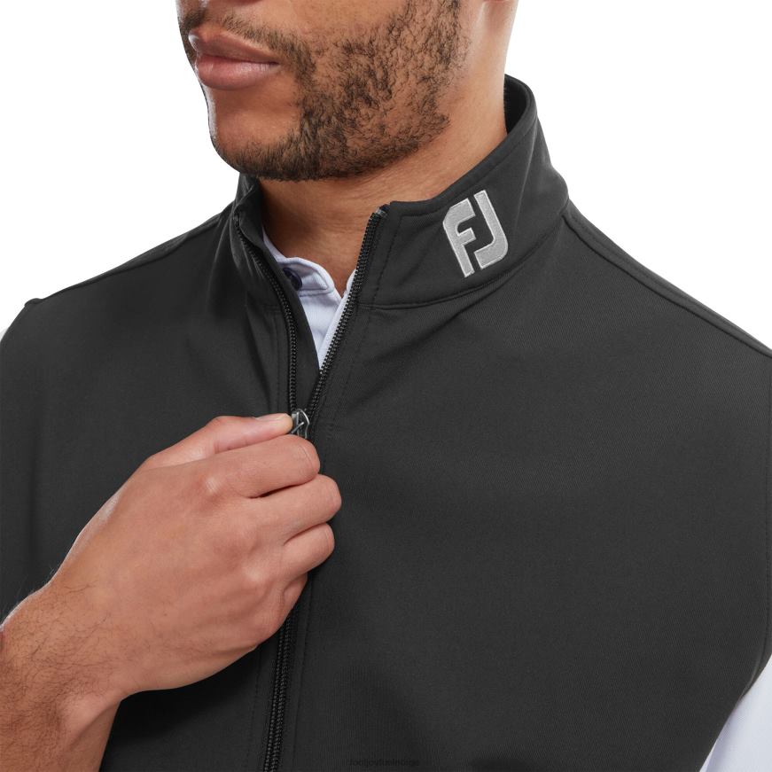 sort strikket vest med hel glidelås R6P2F260 svart Footjoy