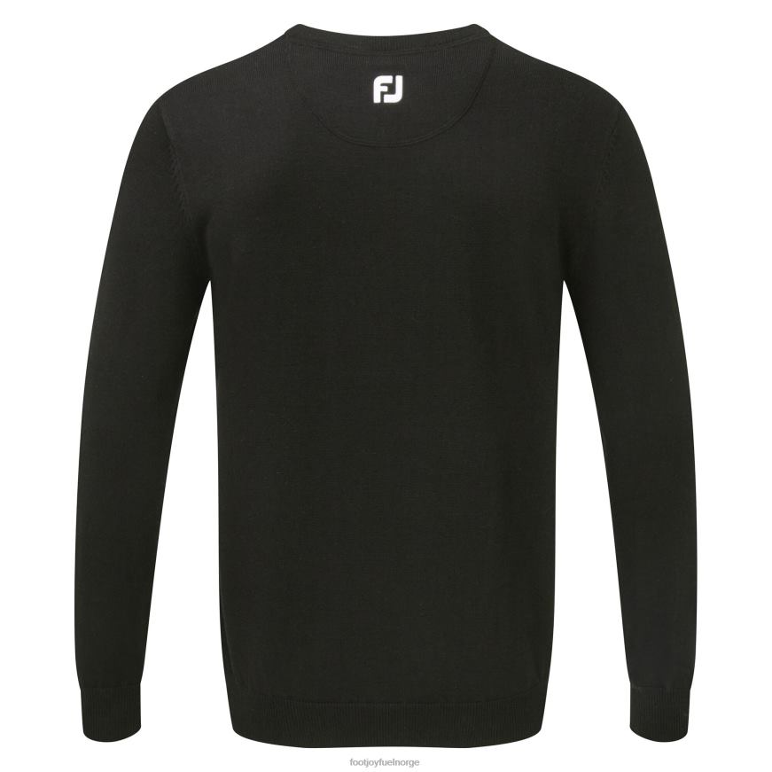 sort ullblanding v-hals genser menn R6P2F1086 svart Footjoy
