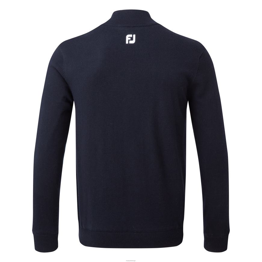 ullblanding 1-2 glidelåsfôret genser marine R6P2F279 marinen Footjoy