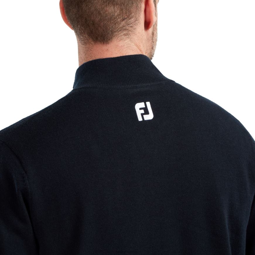 ullblanding 1-2 glidelåsfôret genser marine R6P2F279 marinen Footjoy