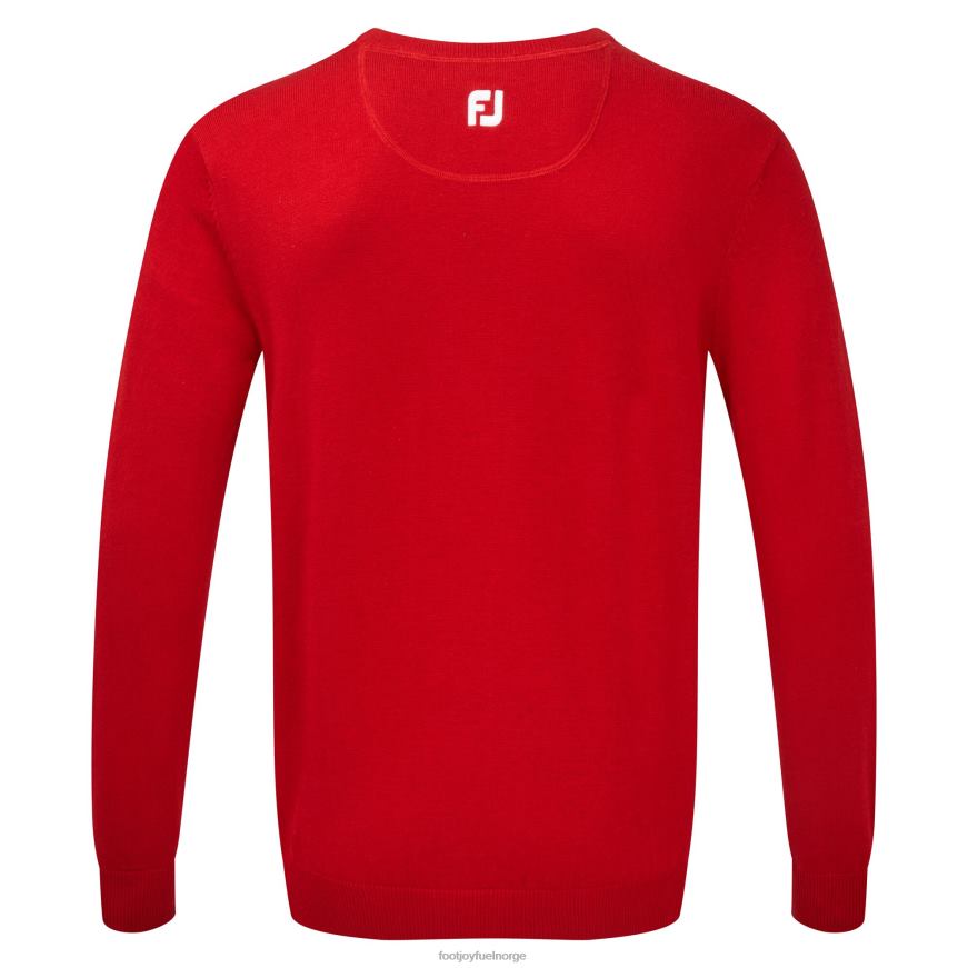 ullblanding v-hals genser rød R6P2F1089 rød Footjoy