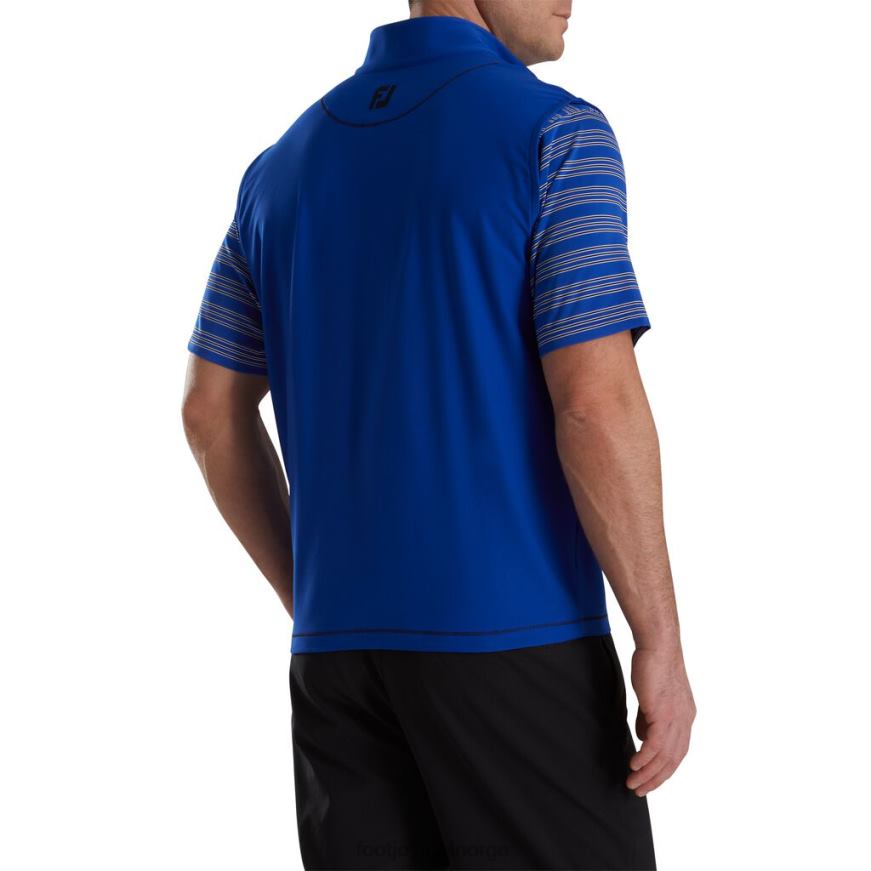 vest med børstet rygg med kvart glidelås R6P2F2045 hav Footjoy