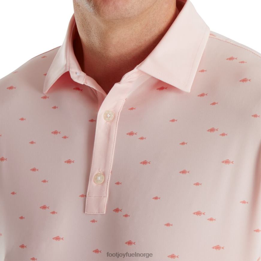 atletic fit school of fish print lisle self krage kvartsrosa R6P2F1795 kvarts rosa Footjoy