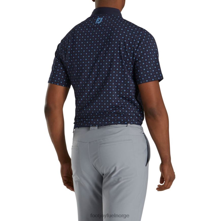 atletisk passform deco print selv krage marine-lagune R6P2F1877 marine-lagune Footjoy