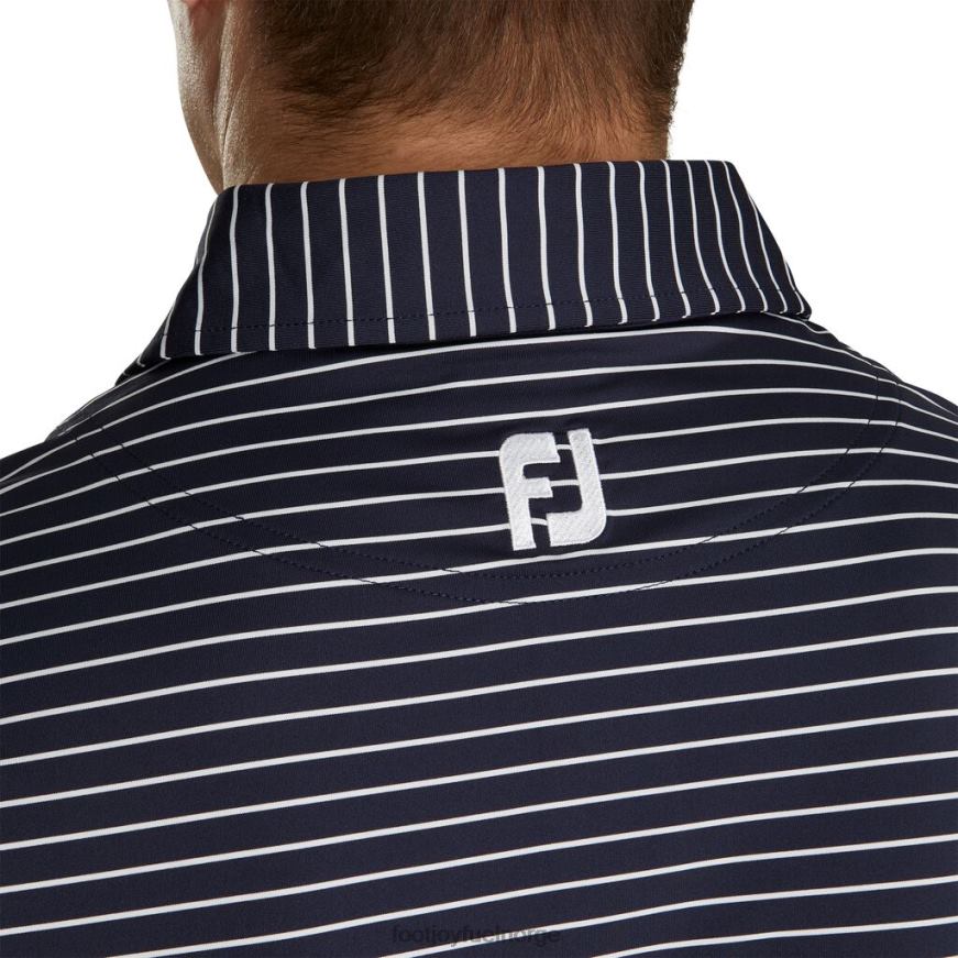 atletisk passform klassisk stripe selvkrage marine-hvit R6P2F1883 marine-hvit Footjoy
