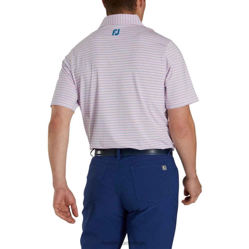 atletisk passform klassisk stripe selvkrage rosa-lyseblå R6P2F1884 rosa-lyseblå Footjoy