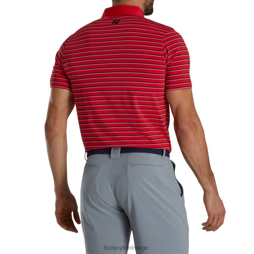 atletisk passform multi-stripe lisle self krage rød R6P2F1799 rød Footjoy
