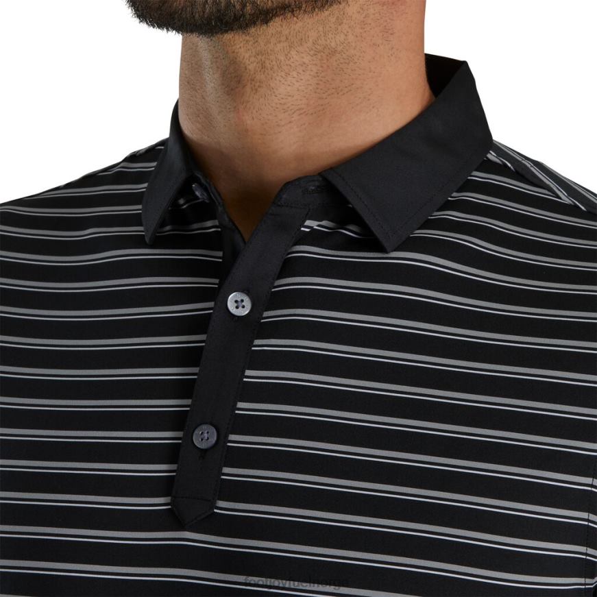 atletisk passform multi-stripe lisle self krage svart R6P2F1797 svart Footjoy