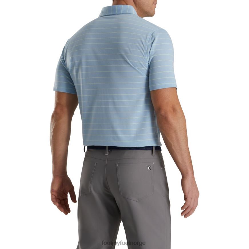atletisk passform åpen stripet jersey selvkrage blå dis-lime R6P2F1891 blå dis-lime Footjoy