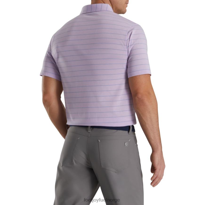 atletisk passform åpen stripet jersey selvkrage blek lilla-elve rock R6P2F1892 blek lilla-elvebergart Footjoy