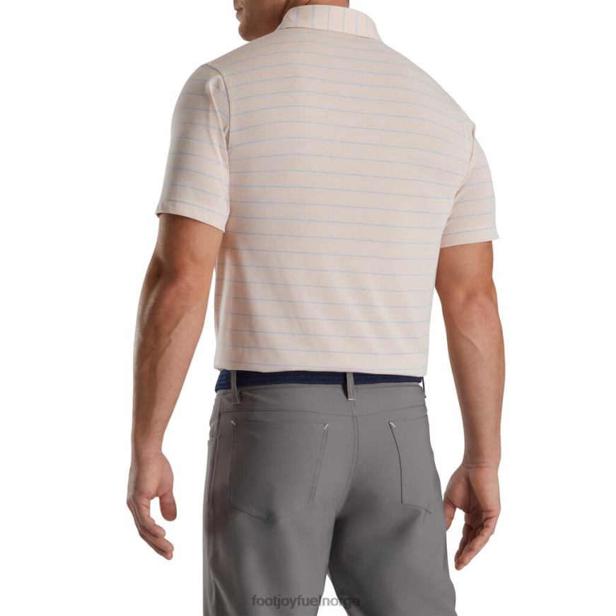 atletisk passform åpen stripet jersey selvkrage skall rosa-blå dis R6P2F1894 skall rosa-blå dis Footjoy