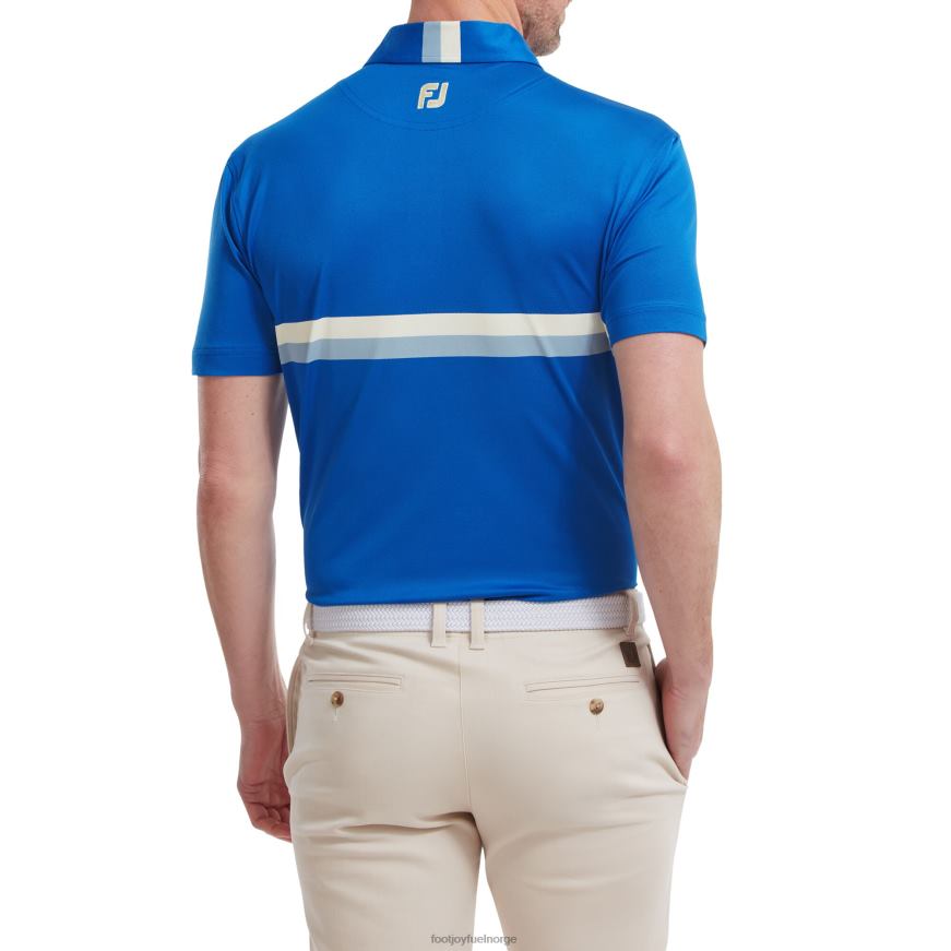 blå-gul-grå dobbelt brystbånd piké R6P2F107 blå-gul-grå Footjoy