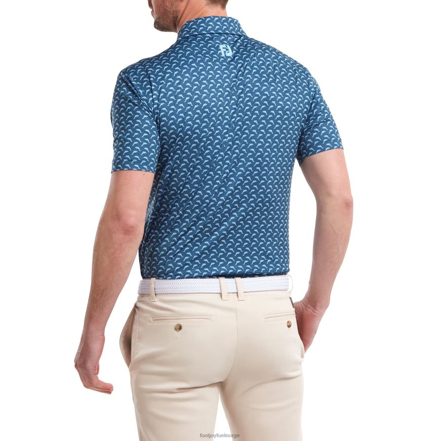 blå skumring blå hoppende delfiner trykker Lisle R6P2F900 blå-skumringsblå Footjoy