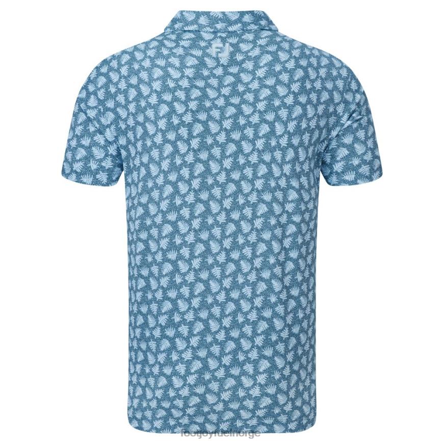 blå-skumring blå skygge palm print pique R6P2F906 blå-skumringsblå Footjoy