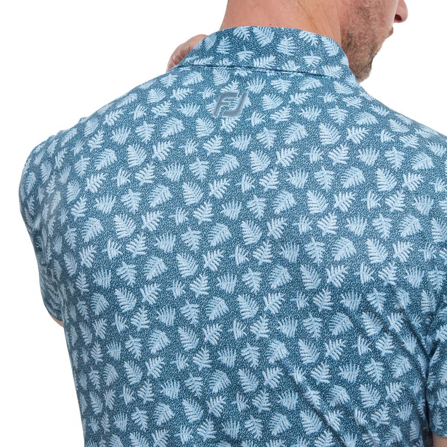 blå-skumring blå skygge palm print pique R6P2F906 blå-skumringsblå Footjoy