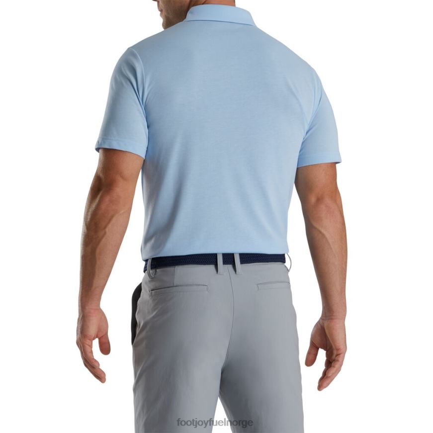 blue haze atletisk passform solid jersey selvkrage R6P2F1886 blå dis Footjoy