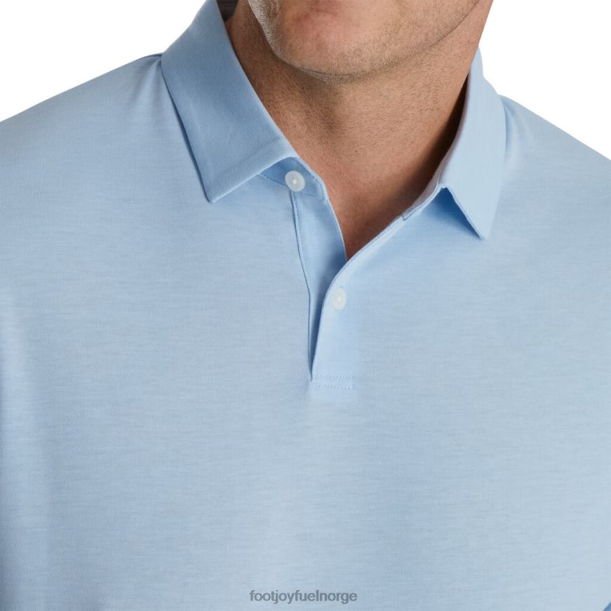 blue haze atletisk passform solid jersey selvkrage R6P2F1886 blå dis Footjoy