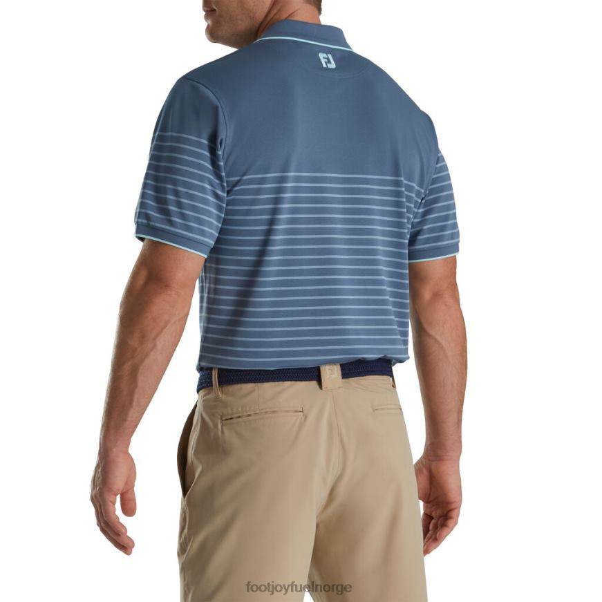 bluestone-denim breton stripe stretch pique strikket krage R6P2F1765 blåstein-denim Footjoy