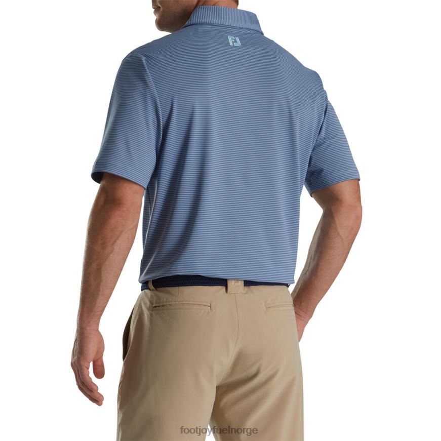 bluestone-denim feeder stripe mix stretch pique self krage R6P2F1767 blåstein-denim Footjoy