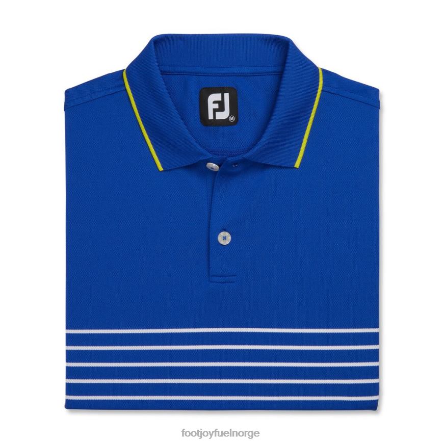 breton stripe stretch pique strikket krage hav-hvit R6P2F1766 hav-hvit Footjoy