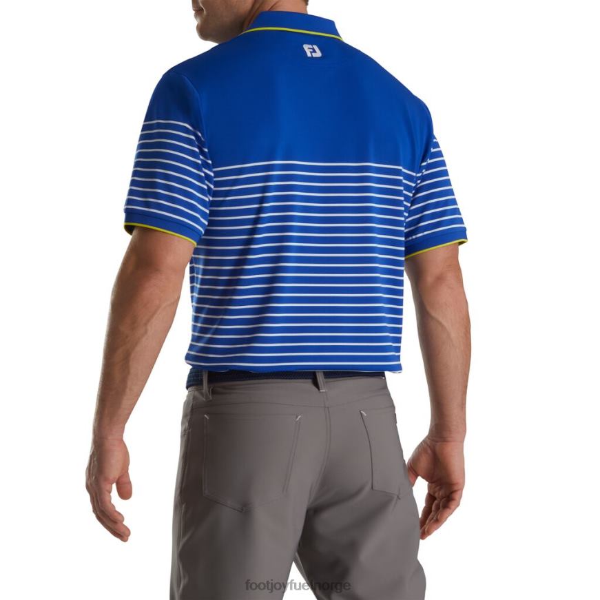 breton stripe stretch pique strikket krage hav-hvit R6P2F1766 hav-hvit Footjoy