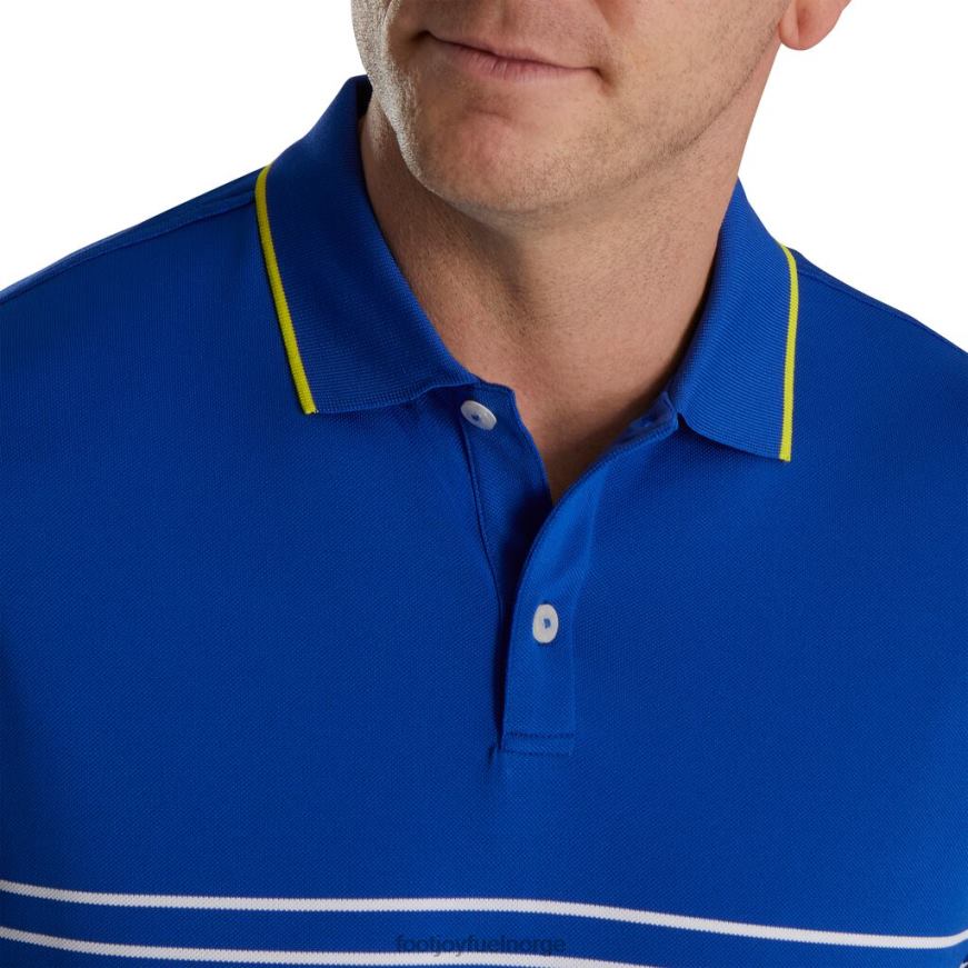 breton stripe stretch pique strikket krage hav-hvit R6P2F1766 hav-hvit Footjoy