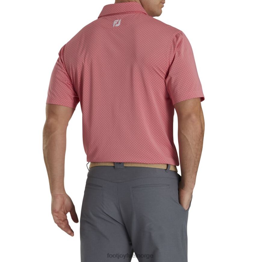 cape rød-hvit stretch lisle prikker print selv krage R6P2F1838 kappe rød-hvit Footjoy